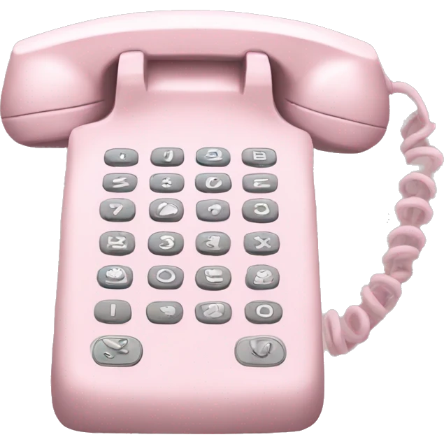 pale pink phone emoji