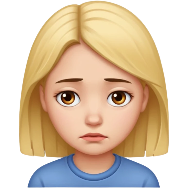 Disenchanted the girl emoji