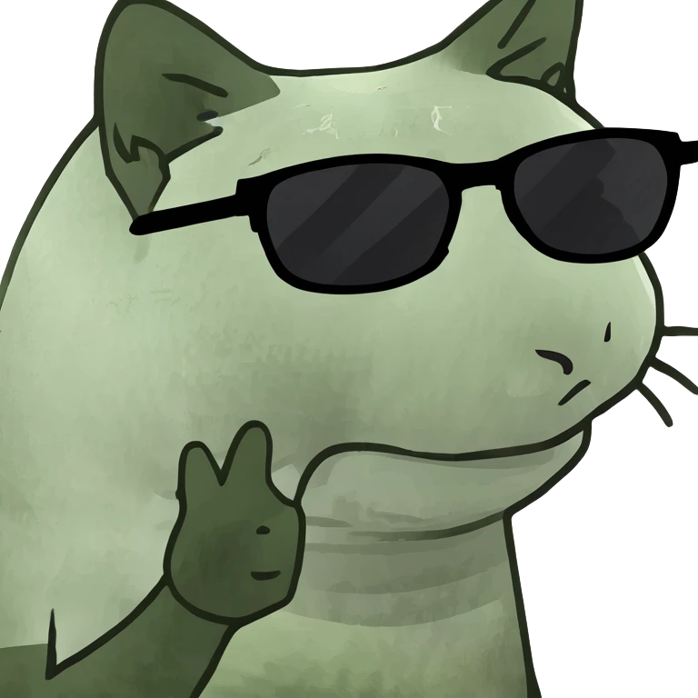 Cat with sunglasses emoji