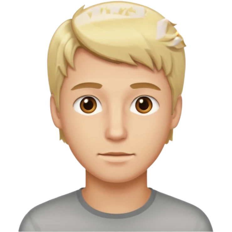 Blonde guy with brown eyes emoji