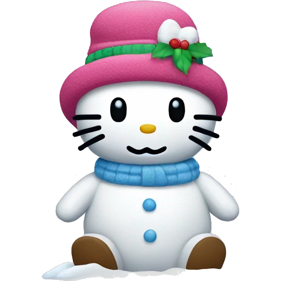 Hello kitty snow man  emoji