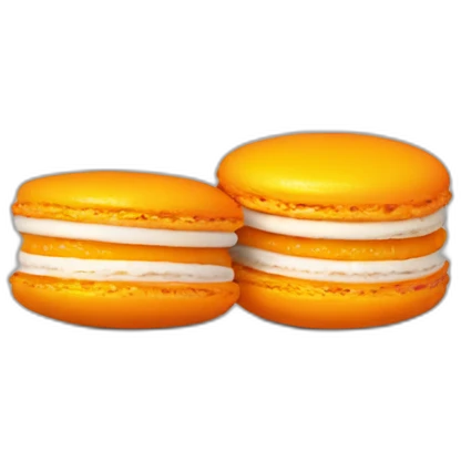 Macarons aux oranges emoji
