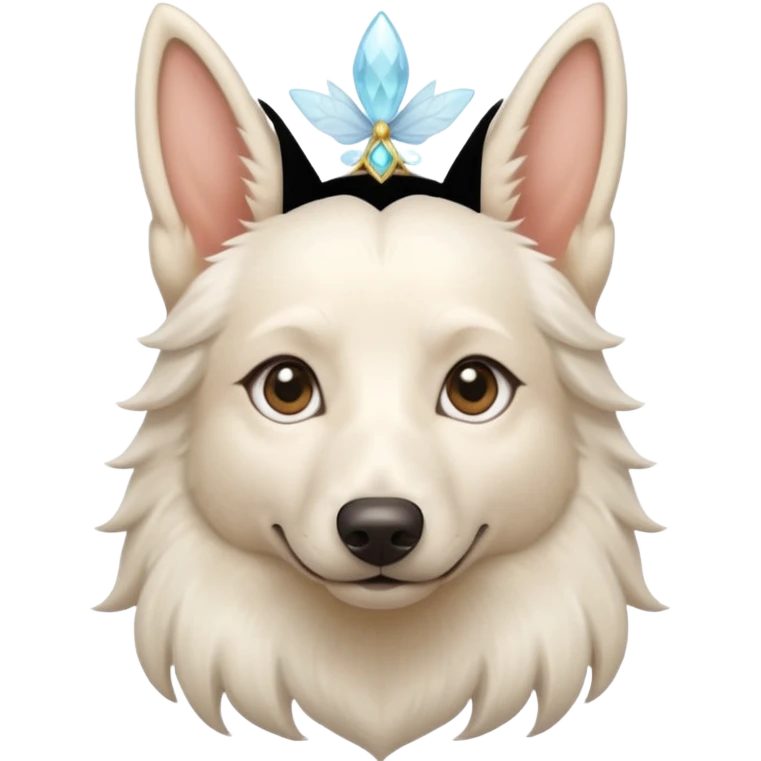 White belgian Shepard Look a fairy emoji