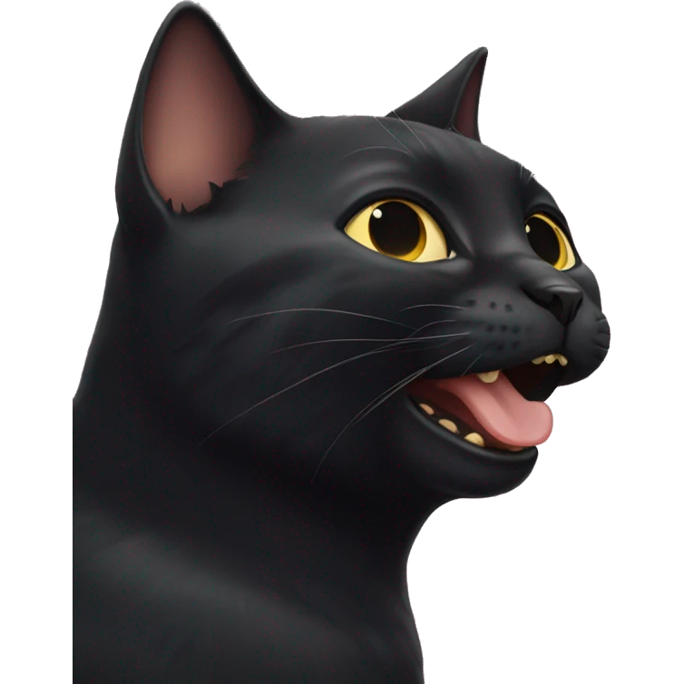 Black cat licking its paw  emoji