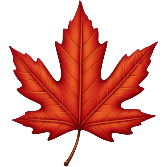 red leaf  emoji