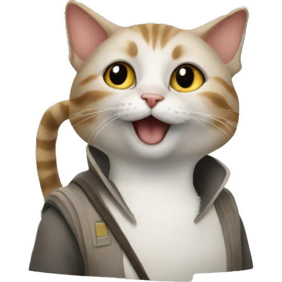 cat at a star wars party emoji