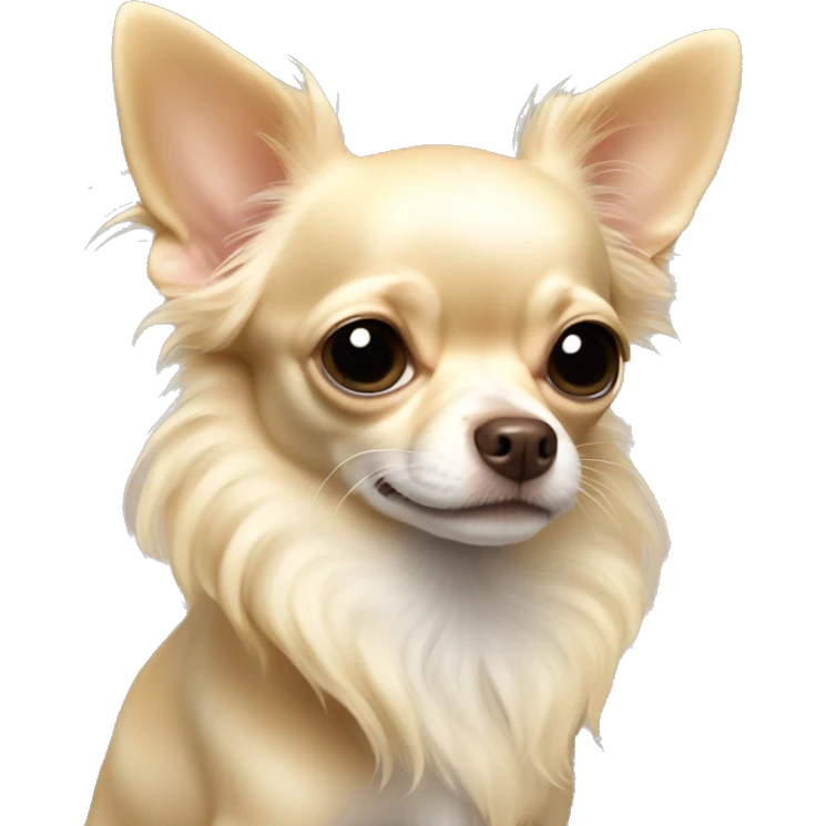 Long coat chihuahua cream emoji