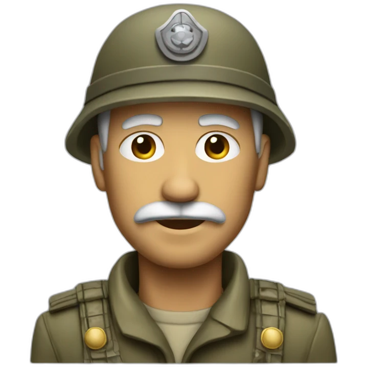modern old writer soldier emoji