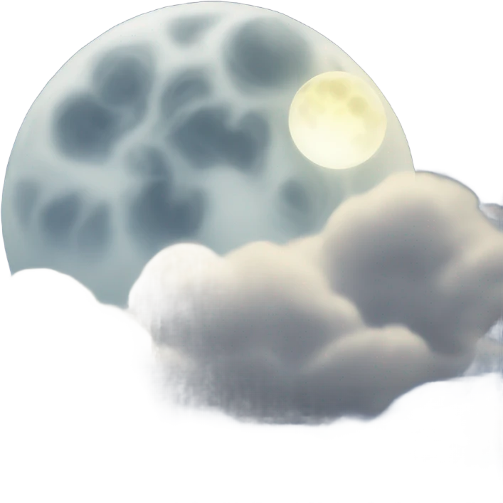moon with translucent clouds  emoji