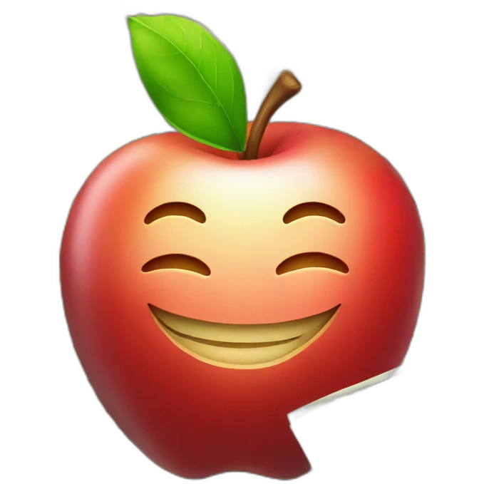 smiling red apple with a lot of money emoji
