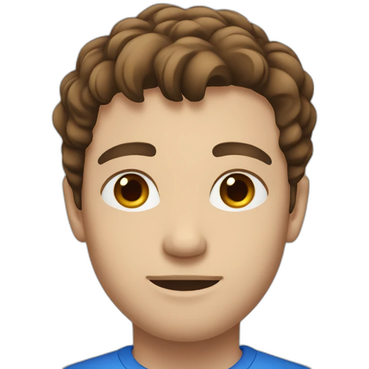 man with brown hair and blue eyes emoji