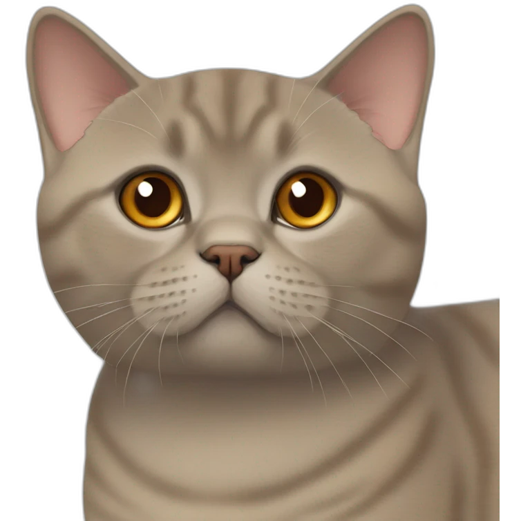 cinnamon color thick british shorthair emoji