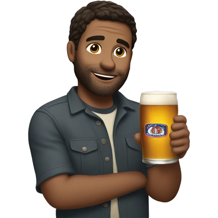Bucky Irving with a beer emoji