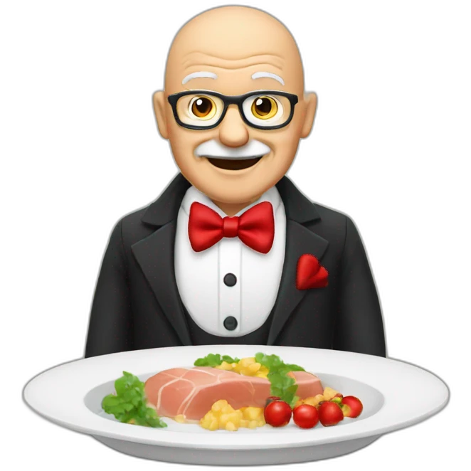 bald-grandpa-with-red-bow-tie-and-dinner-jacket emoji