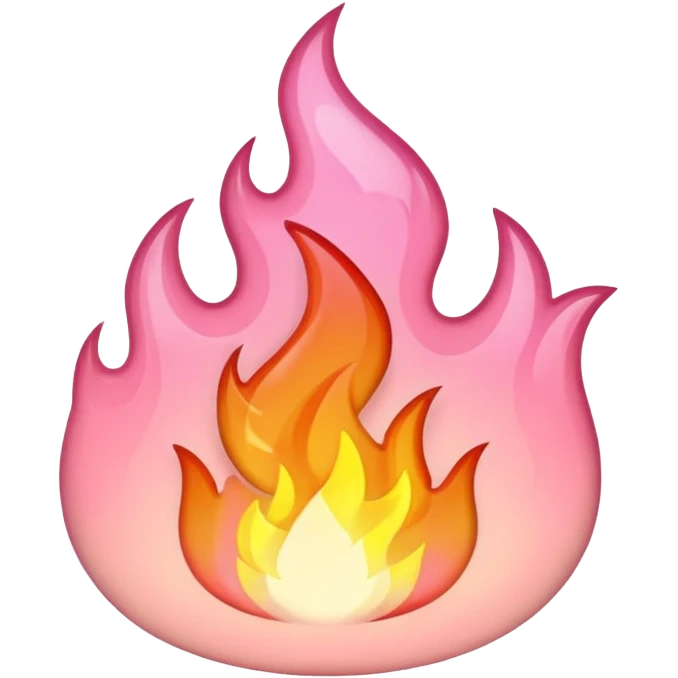 Pale pink fire emoji emoji