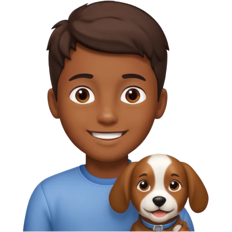 boy with dog emoji
