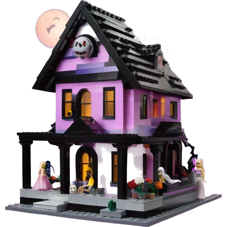 Lego barbie’s haunted dream house nightmare scenario moon emoji