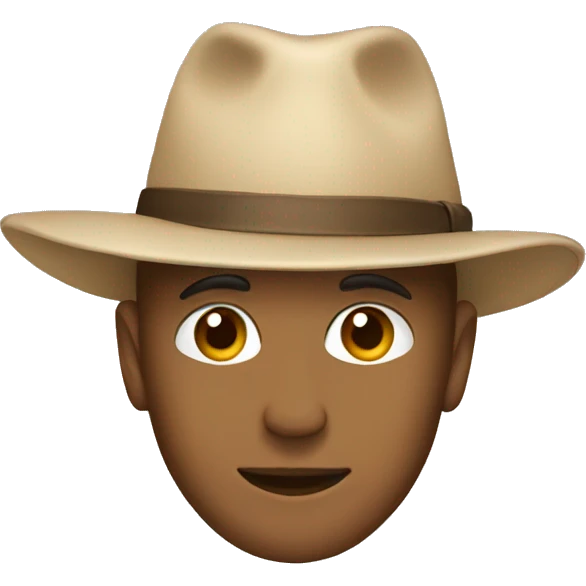 beige hat emoji