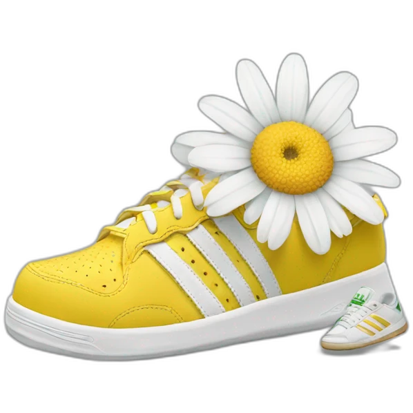 Daisy with adidas foot emoji
