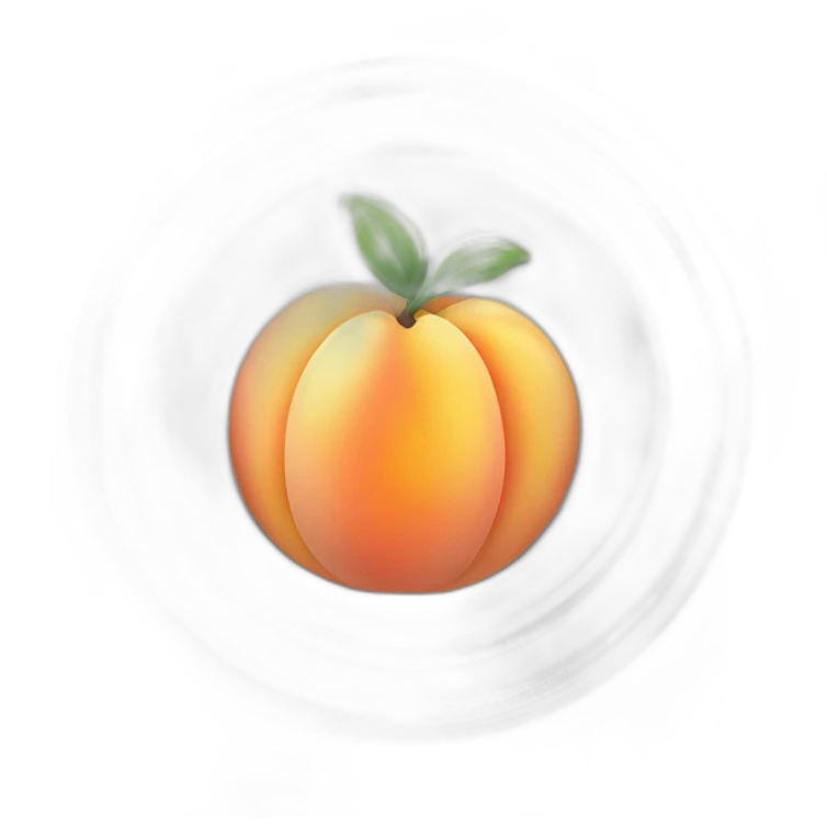 silver coin with peach symbol emoji