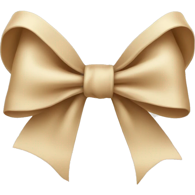 Beige bow emoji