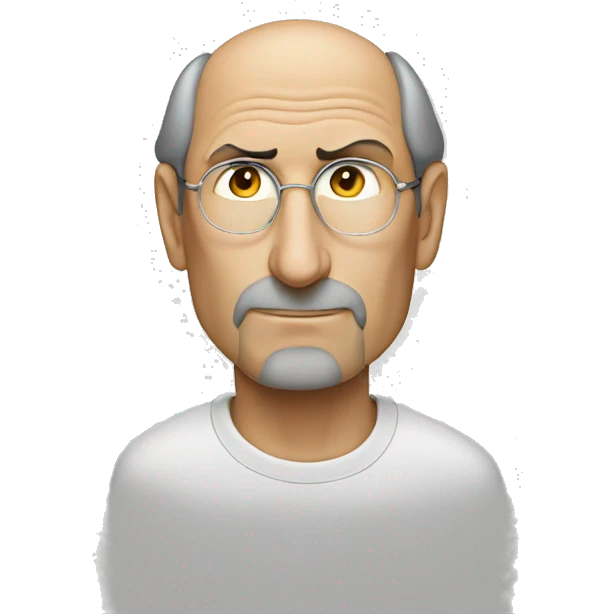 Steve Jobs shows emptiness emoji