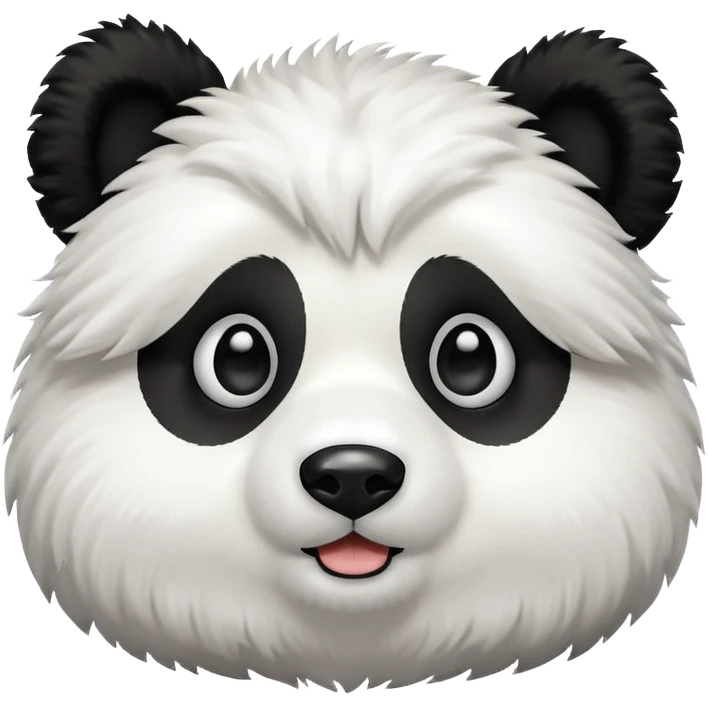 A panda as a dog emoji