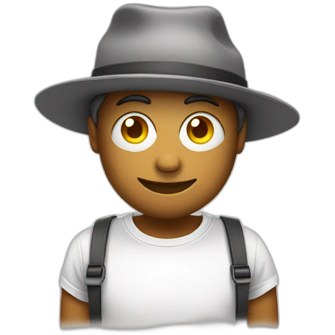 tshirt with eyes and hat emoji