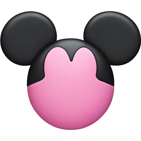Pink mickey ears emoji