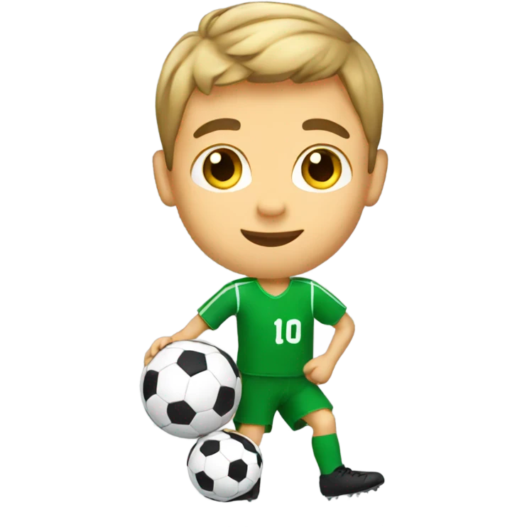 A boy playing soccer  emoji