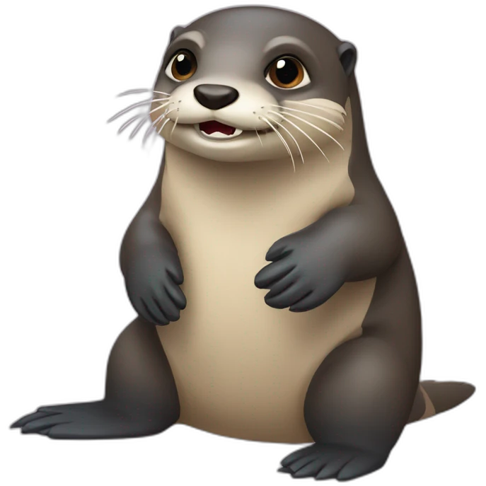 Loutre sous tortue emoji
