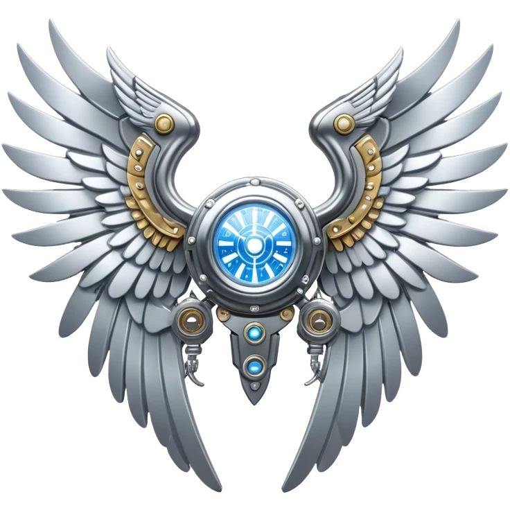 sorayama champion wings mechanical glowing emoji