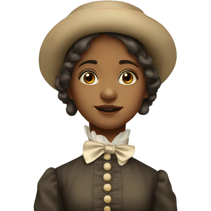 fair young girl in 19th century costume emoji