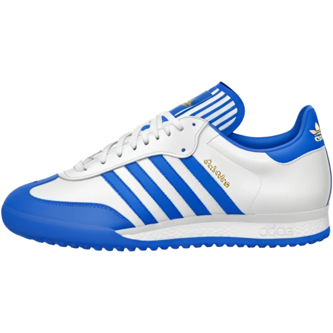 Adidas Samba blanche et bleue emoji