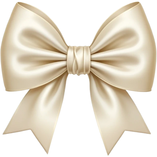 Milk-colored bow emoji