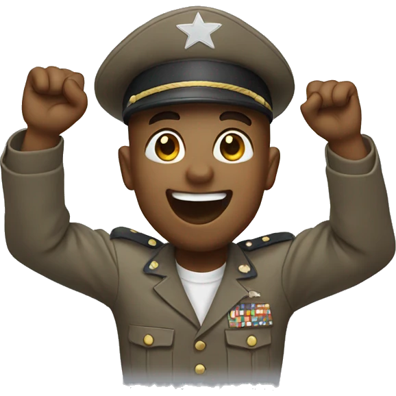 Saluting laughing emoji