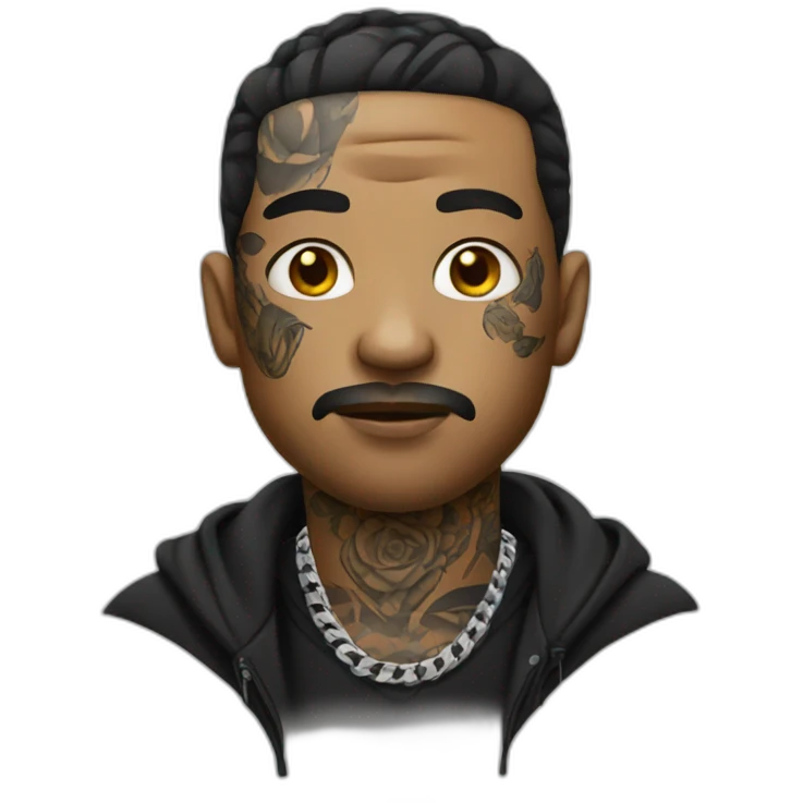 gangster with face tattoo emoji
