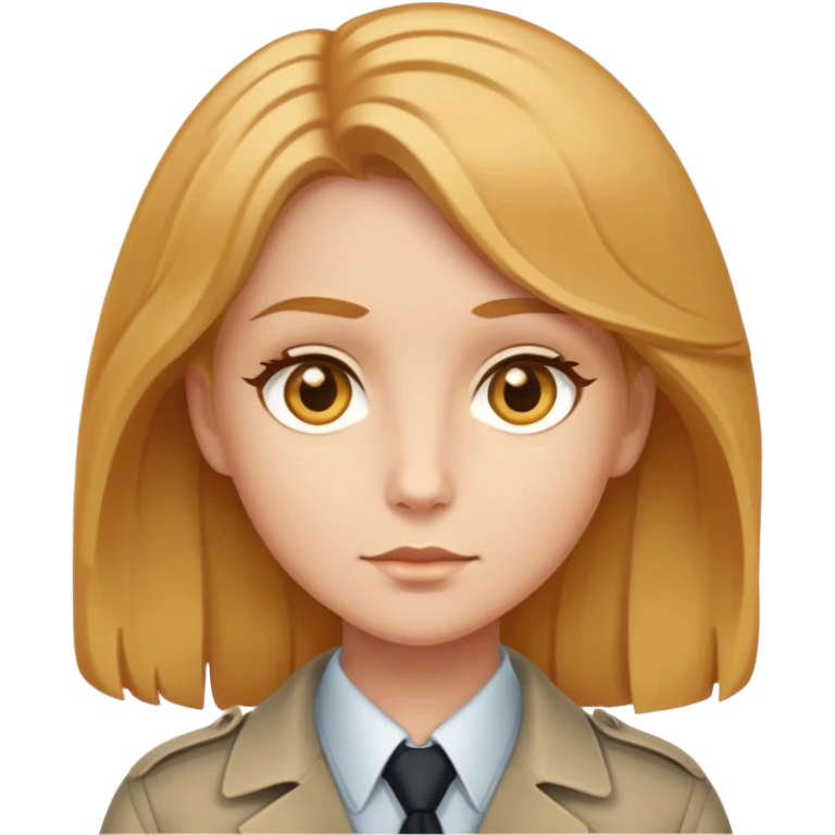 Bal gözlü orta saçlı bal renkli saçlı dedektif emoji