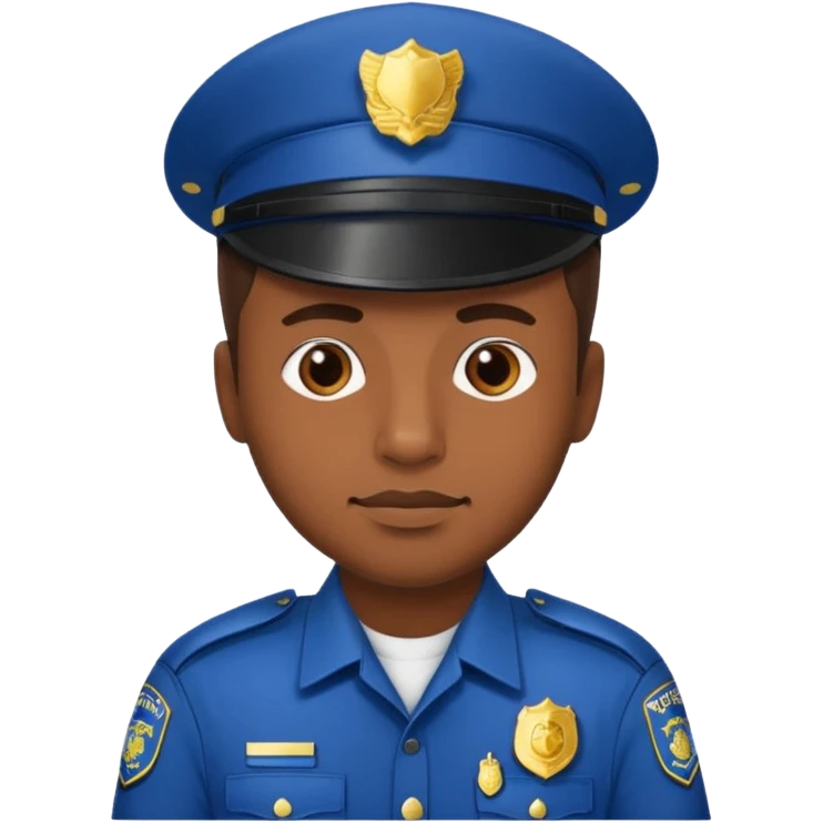 police officer man with brown skin, wearing uniform emoji