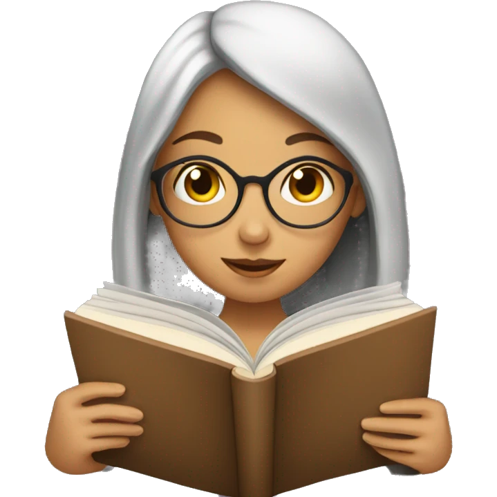 girl reading a book emoji