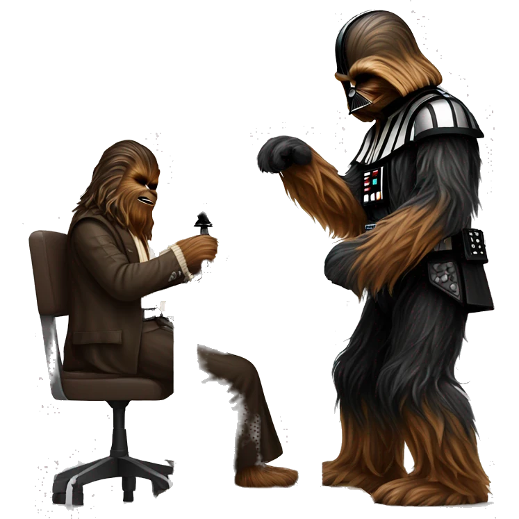 chewbacca playing chess with darth vader  emoji