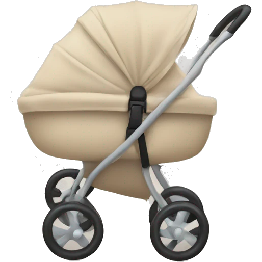 The stroller is beige emoji