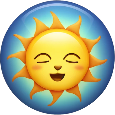 the sun with a cat face in the middle of it  emoji