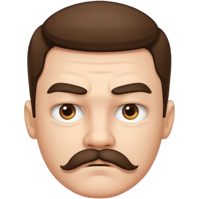 boy with mustache being mean emoji