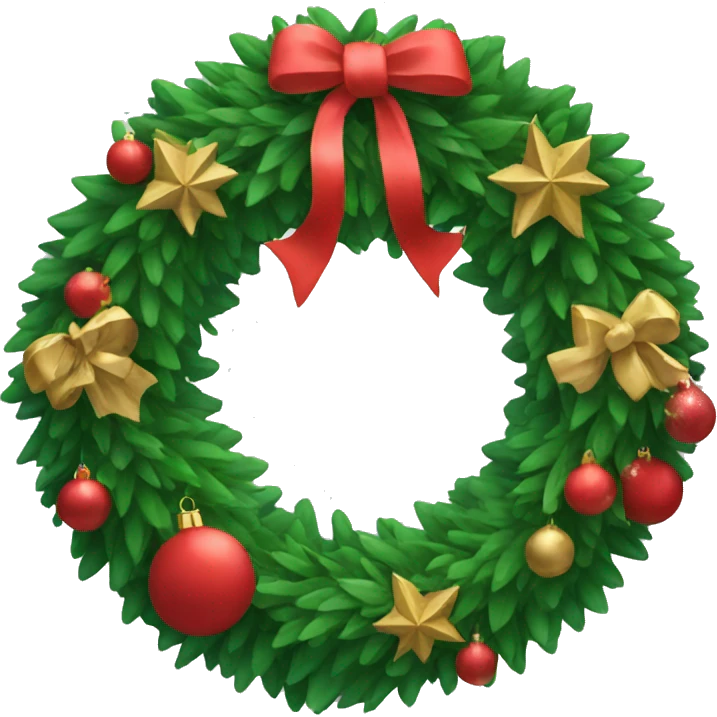 Christmas wreath emoji