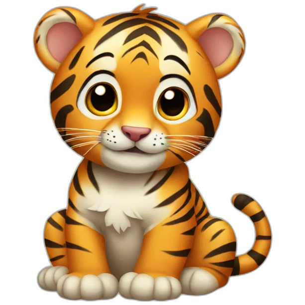 sitting tiger cub emoji