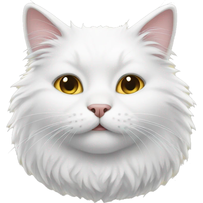white fluffy cat emoji