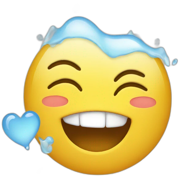 happy tears with love emoji