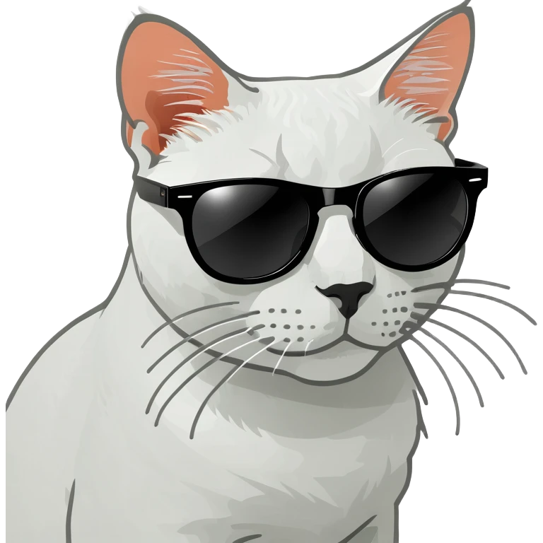 Cat with sunglasses emoji