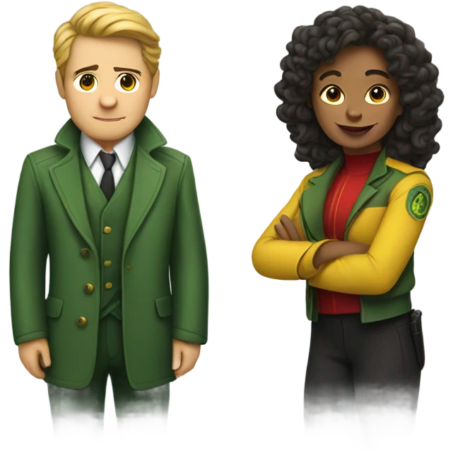 totally spies green, yellow and red emoji